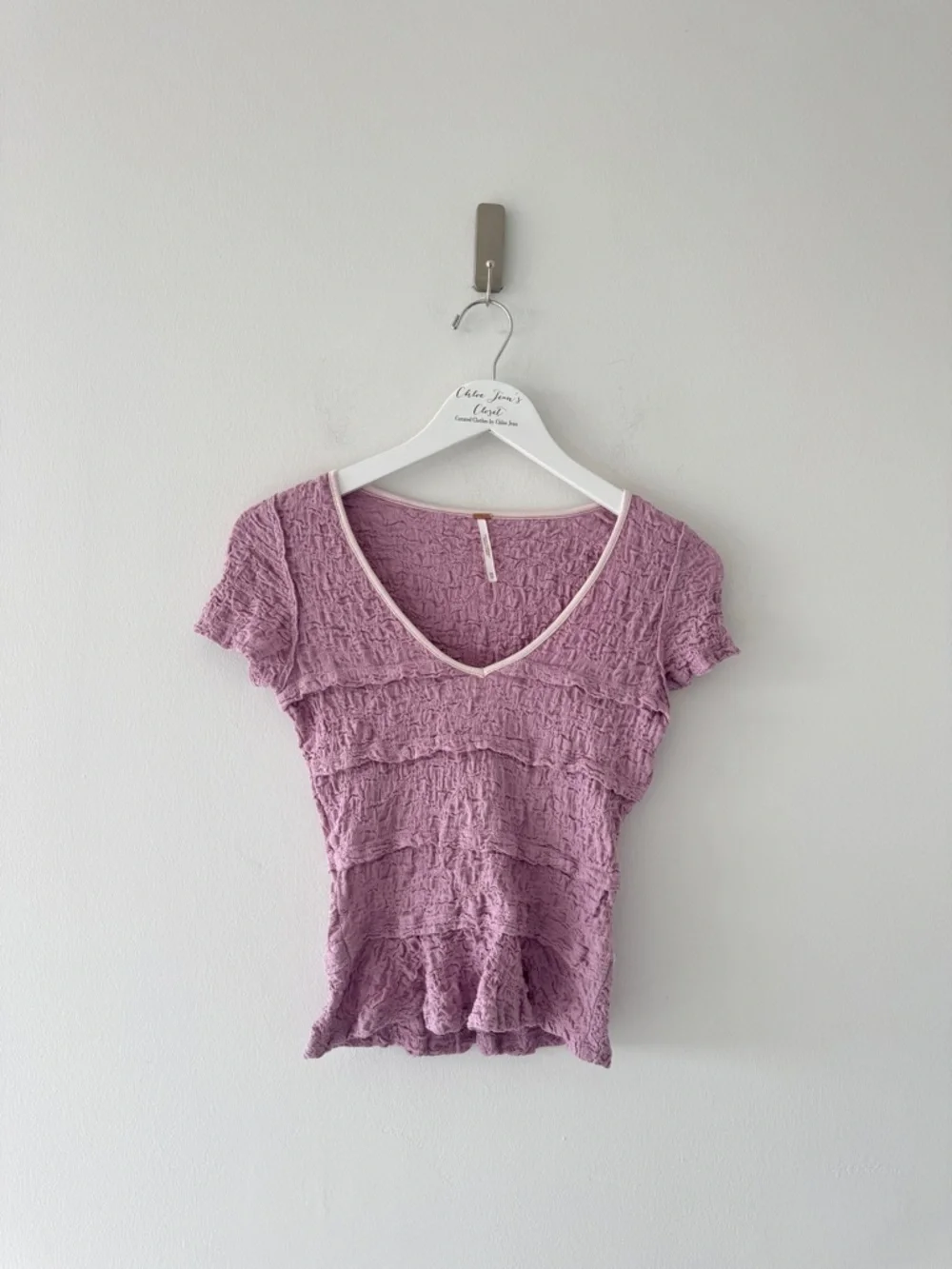 FREE PEOPLE Krystal V Neck Tee XS